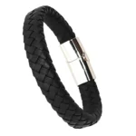 Pulsera de cuero trenzado con Cierre