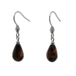 Pendientes Colgantes con Piedra y Acero Inoxidable jaspeada, ideal para looks naturales.