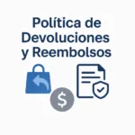 Política de devoluciones y reembolsos de la tienda online de pulseras de cuero y acero.